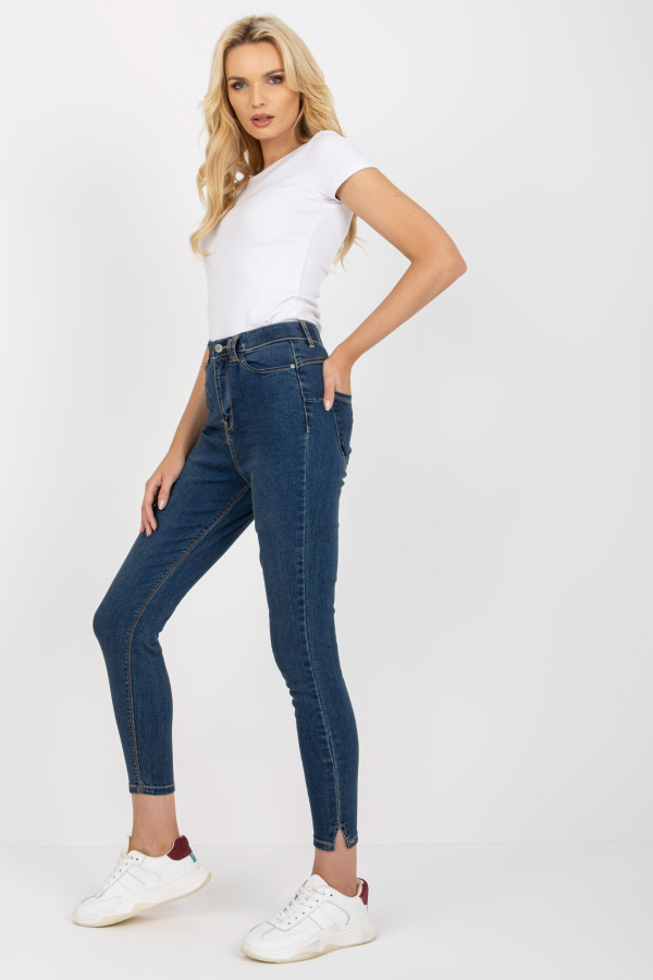 Niebieskie damskie spodnie jeansowe skinny STITCH & SOUL 4