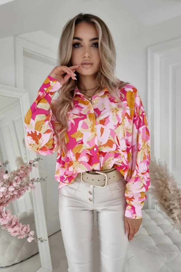 Luźna koszula OVER orchidea – różowa 1